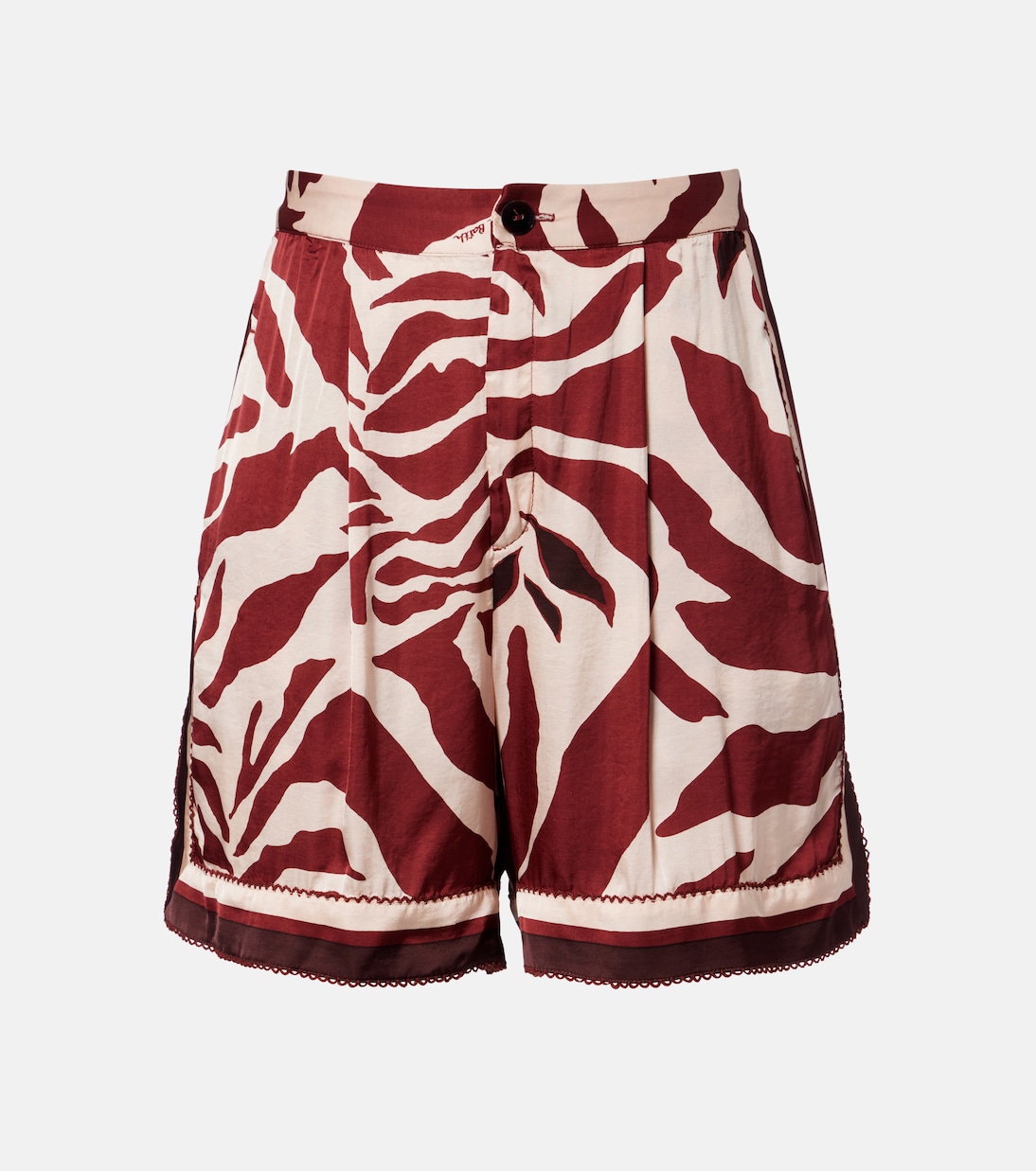 Bedruckte Shorts Isabelle aus Satin | Poupette St Barth