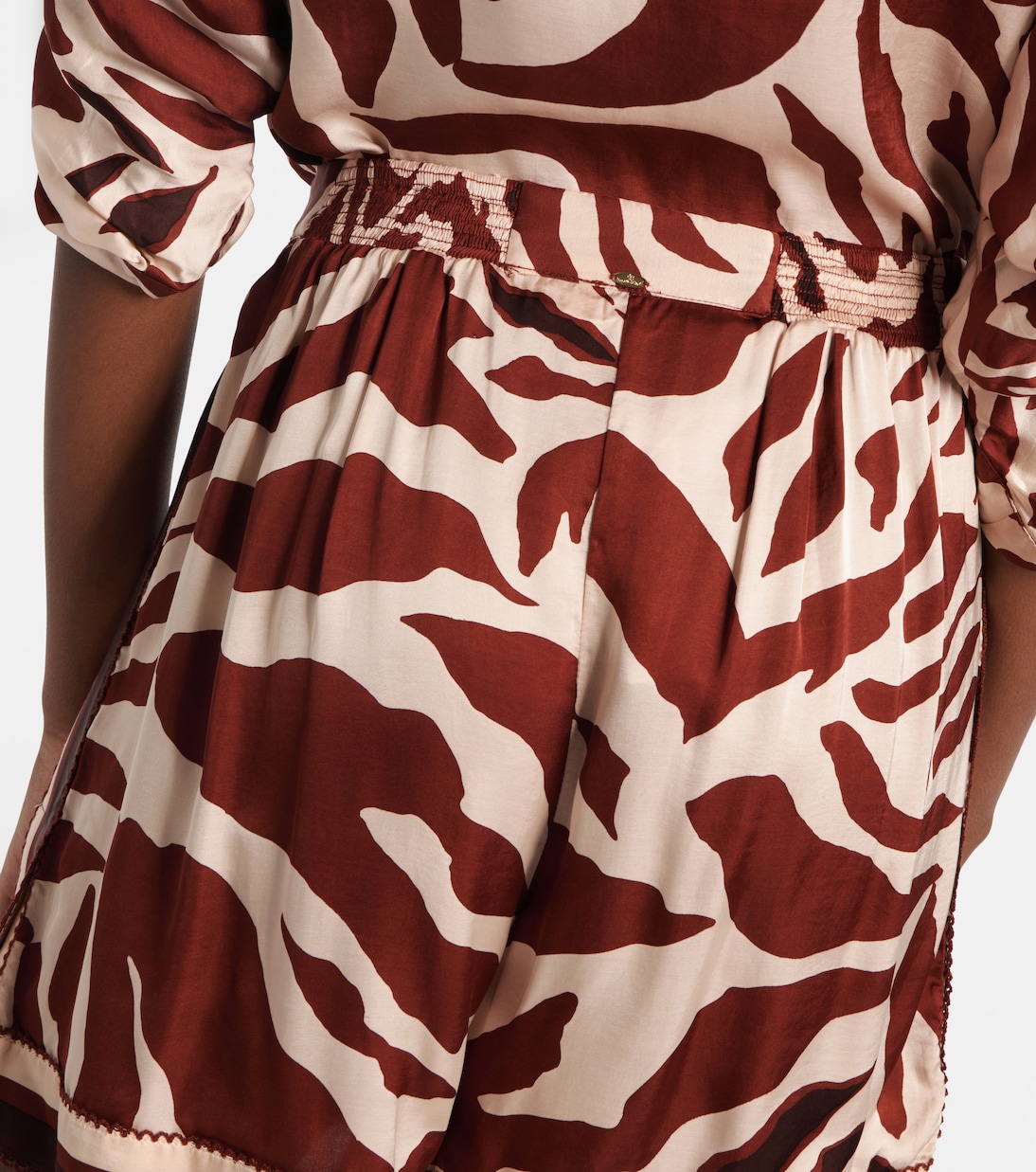 Bedruckte Shorts Isabelle aus Satin | Poupette St Barth