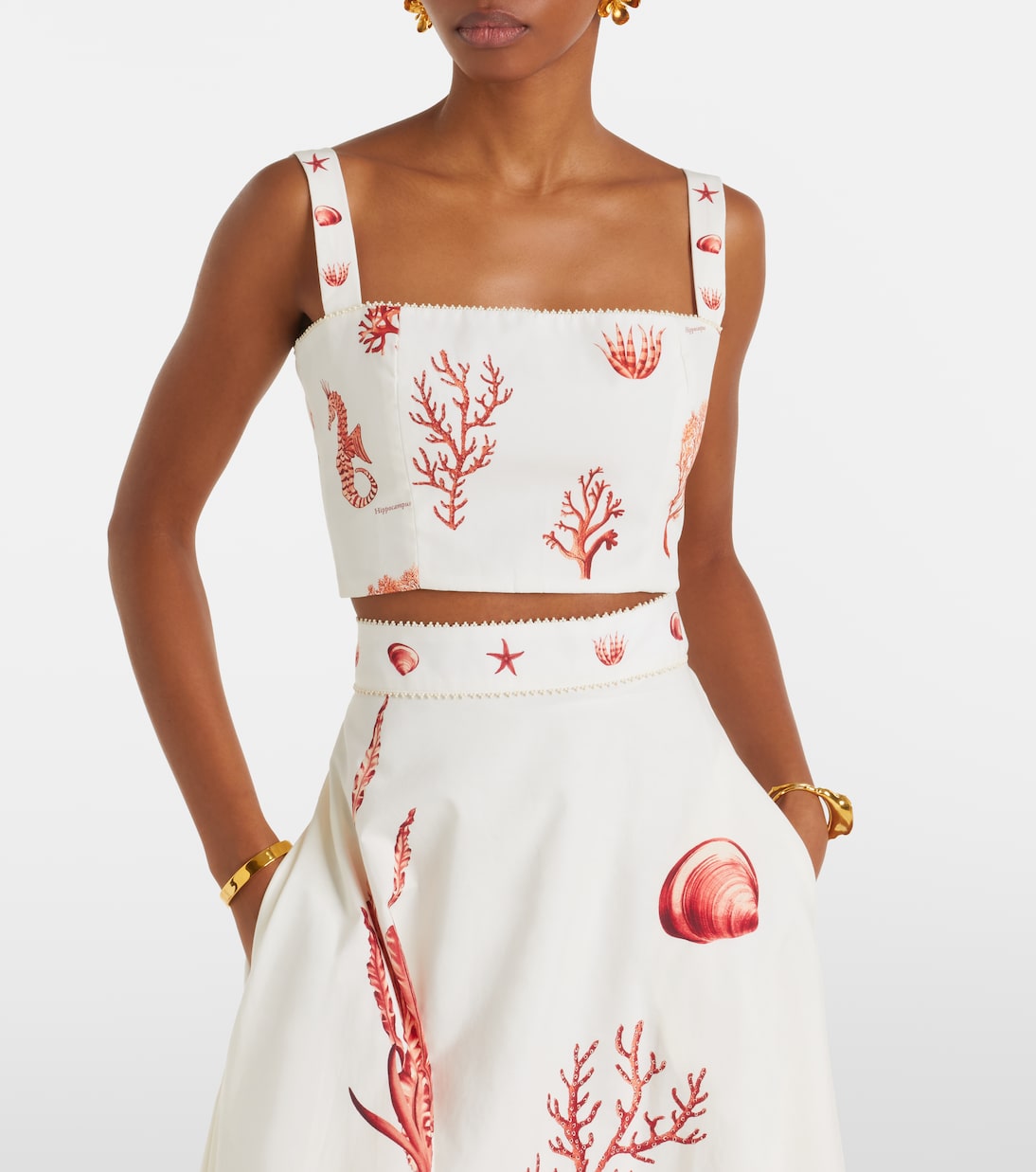 Cropped-Top Cacao aus Baumwolle | Agua by Agua Bendita