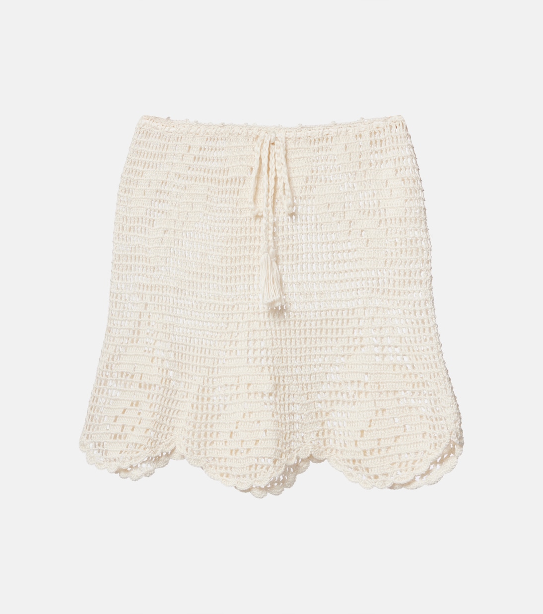 Rose crochet cotton miniskirt | Anna Kosturova