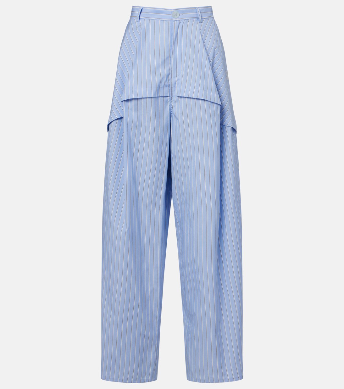 Paula's Ibiza striped cotton poplin wide-leg pants | Loewe