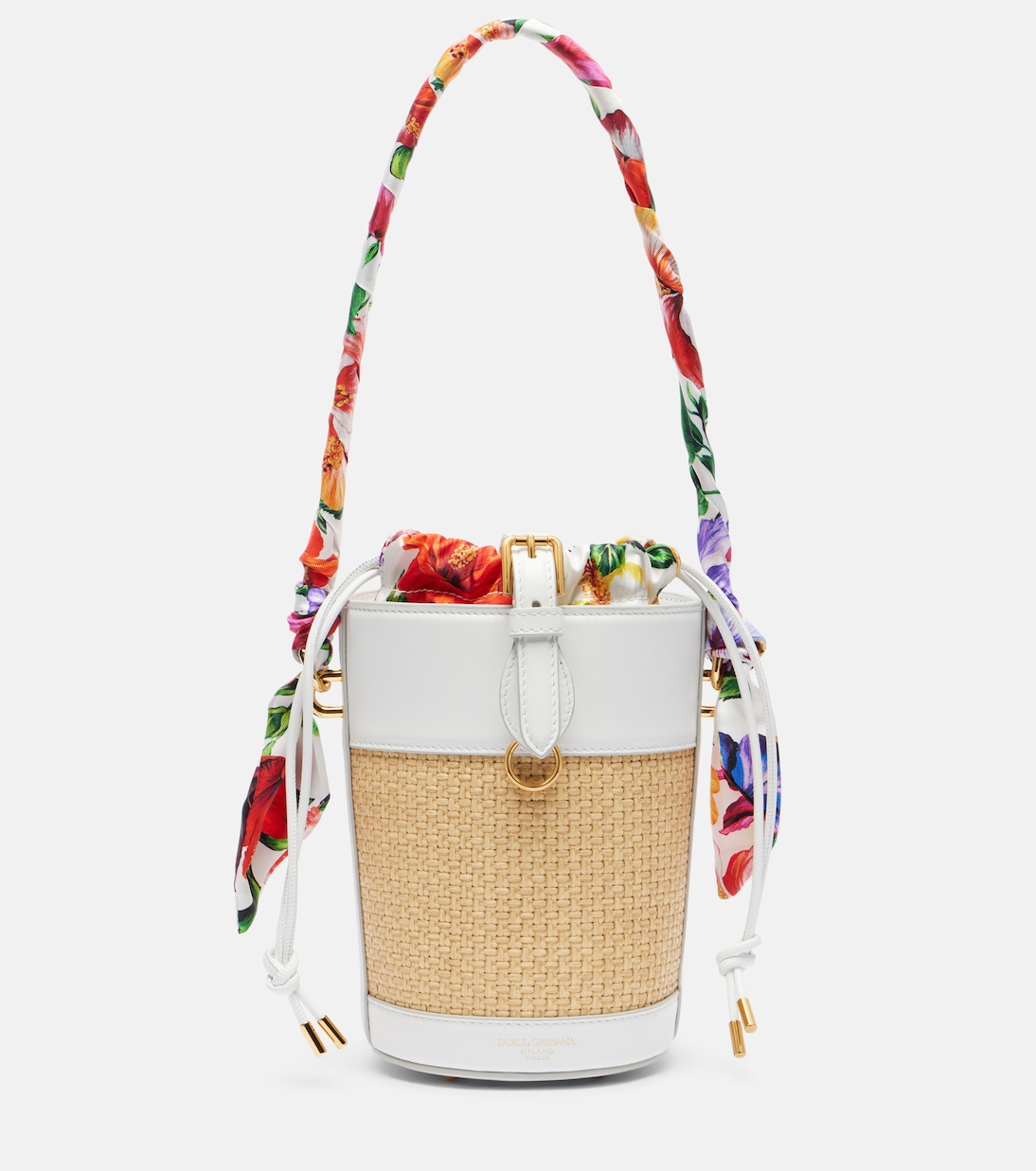 Bucket Bag Secchiello Small aus Raffiabast | Dolce&Gabbana