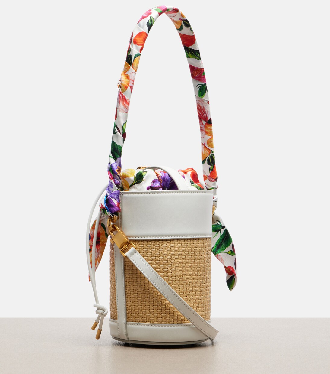 Bucket Bag Secchiello Small aus Raffiabast | Dolce&Gabbana