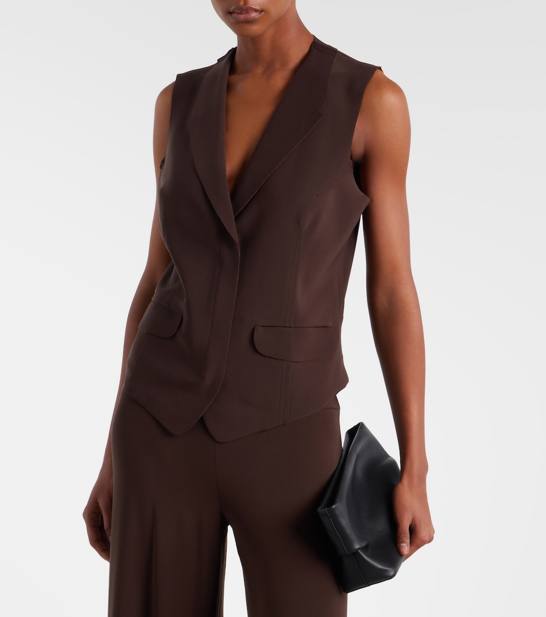 Weste aus Crêpe | Norma Kamali