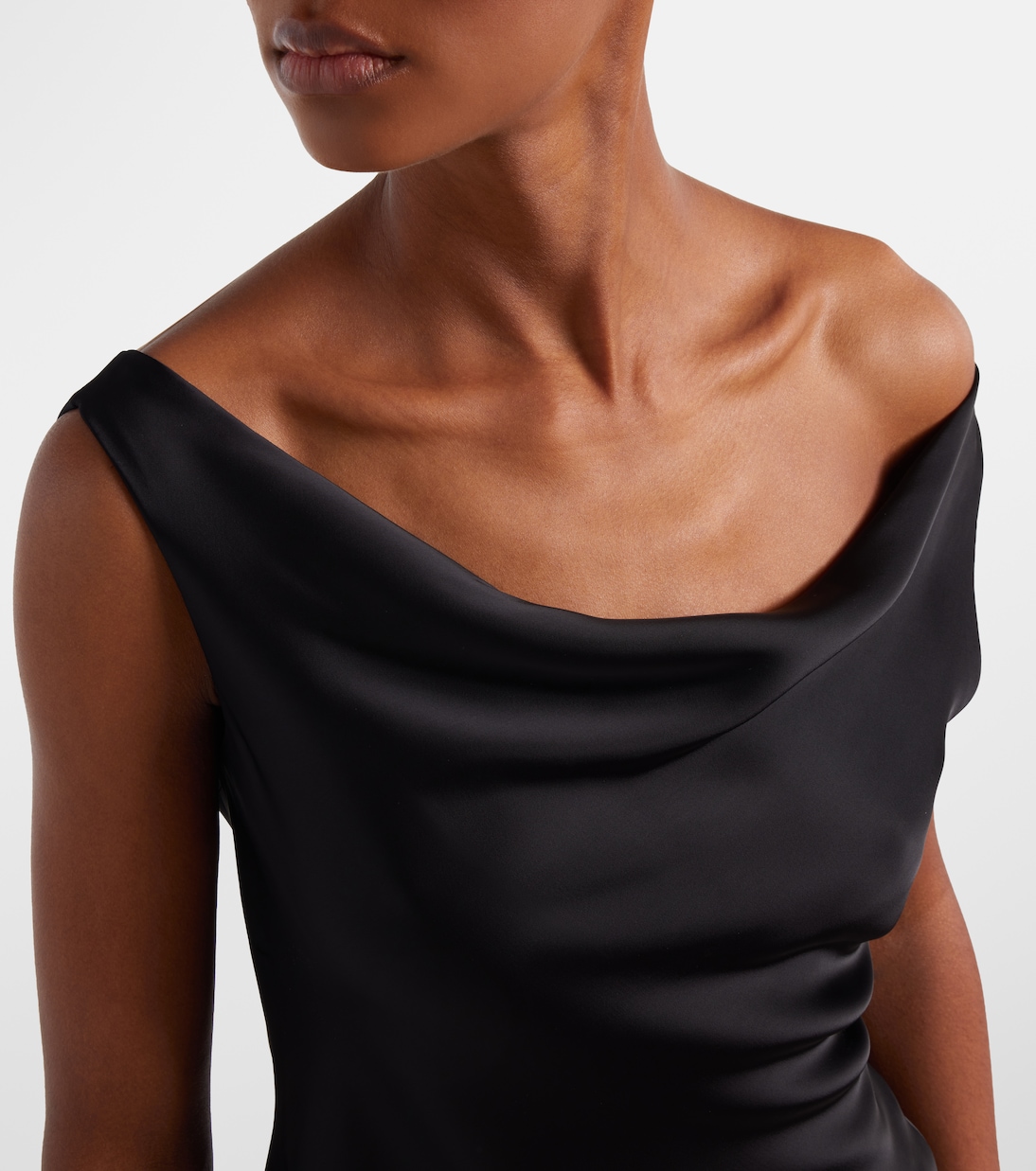 Maria不对称绉纱缎布上衣 | Norma Kamali