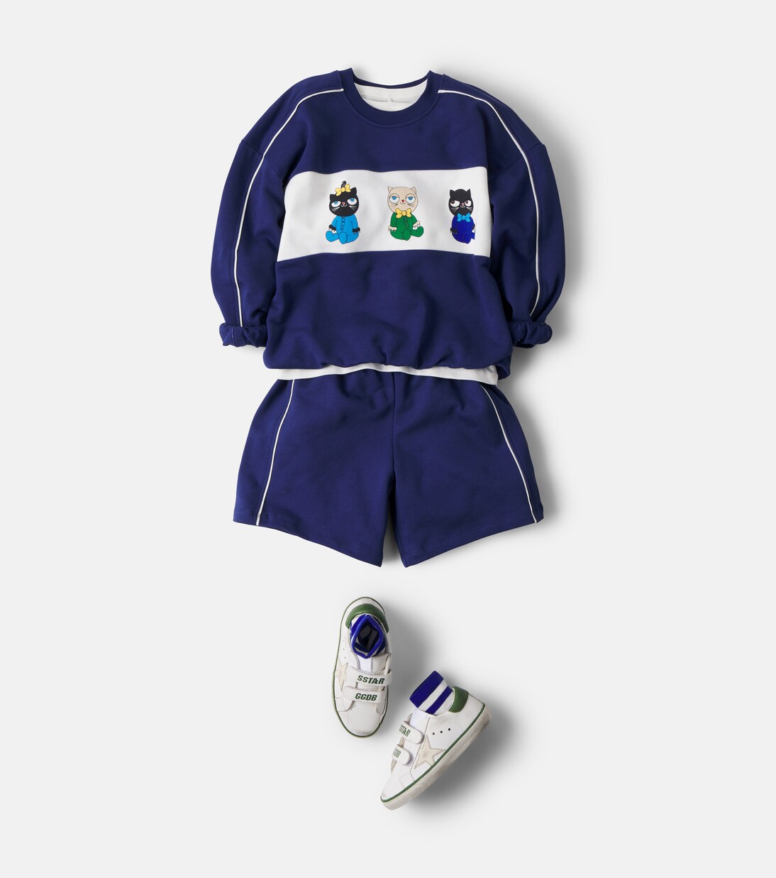 Printed cotton sweatshirt | Mini Rodini