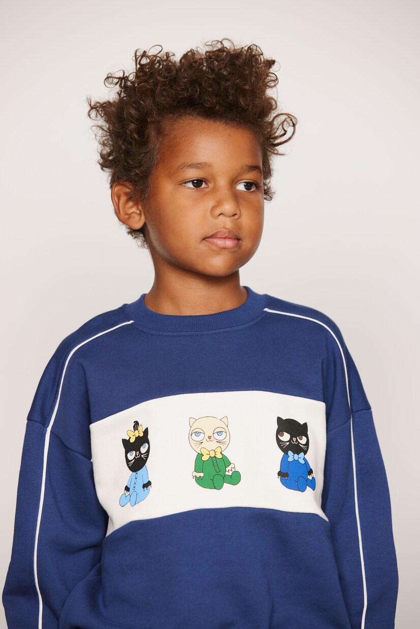 Printed cotton sweatshirt | Mini Rodini