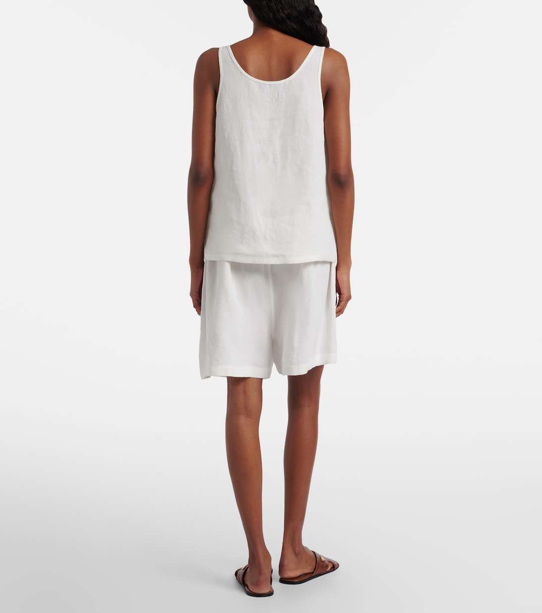 Oversized linen Bermuda shorts | Prada