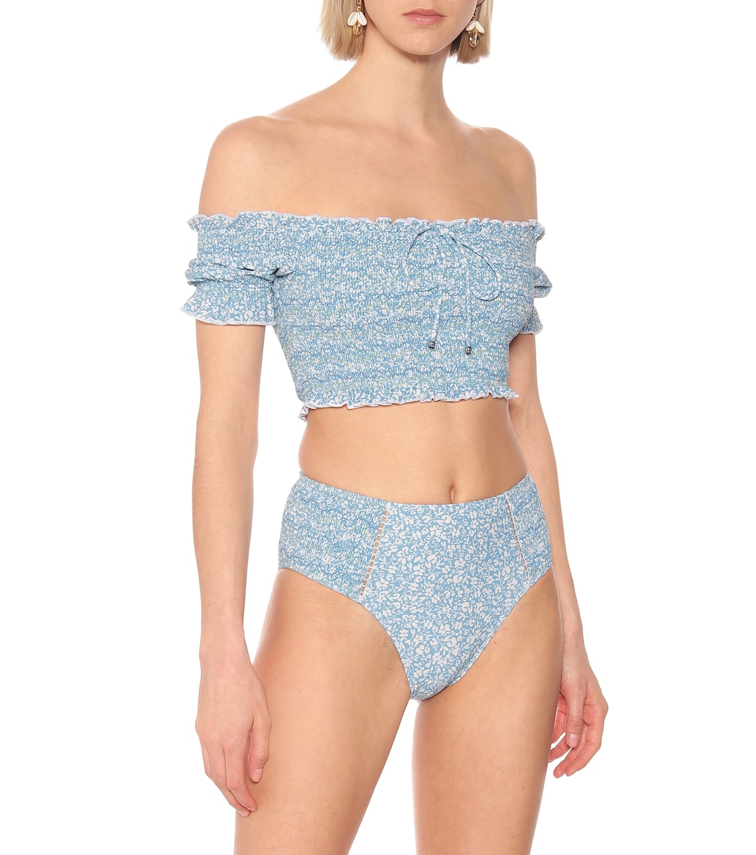 Culotte de bikini Clara imprimée à taille haute | Simkhai