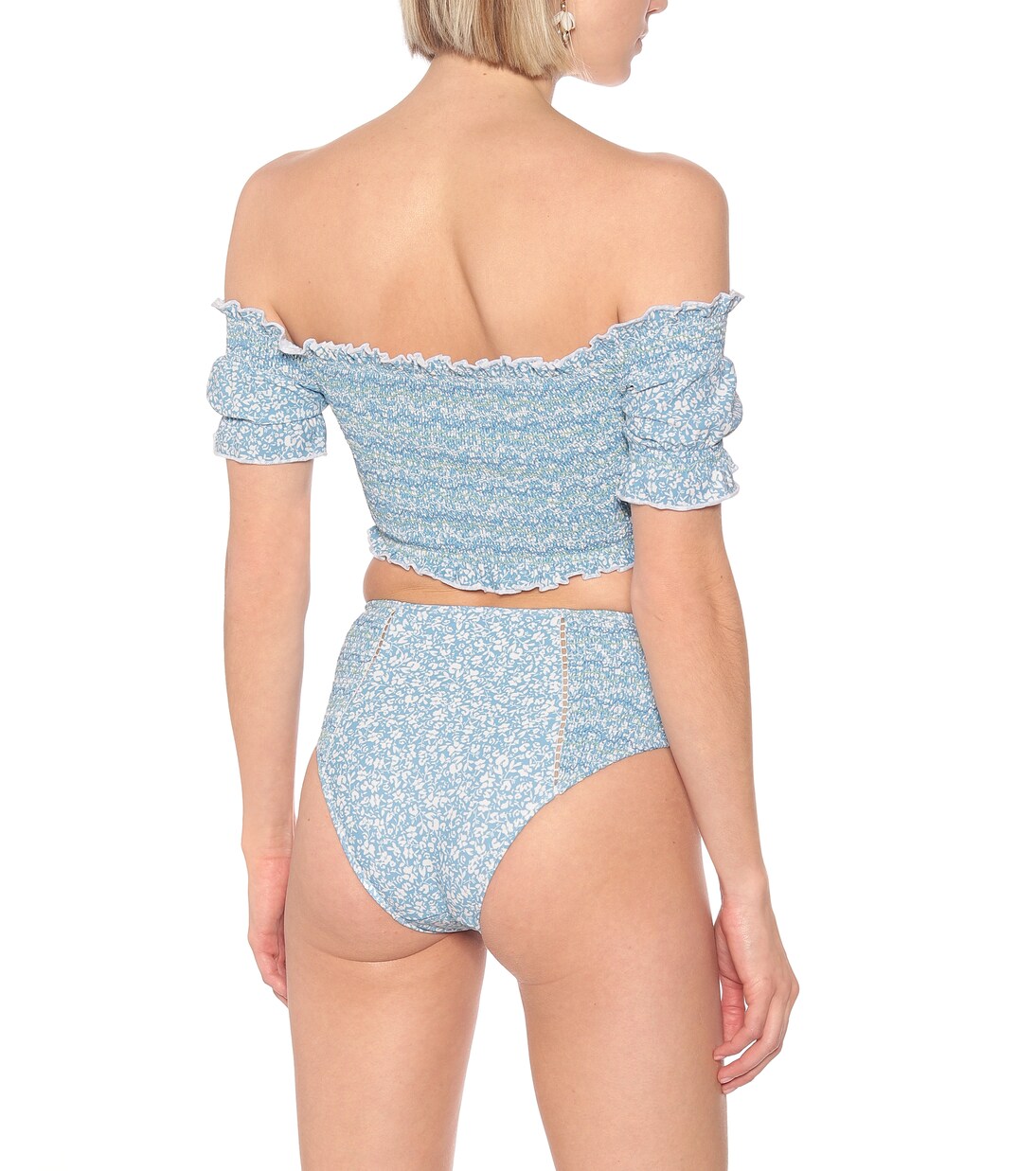 Culotte de bikini Clara imprimée à taille haute | Simkhai