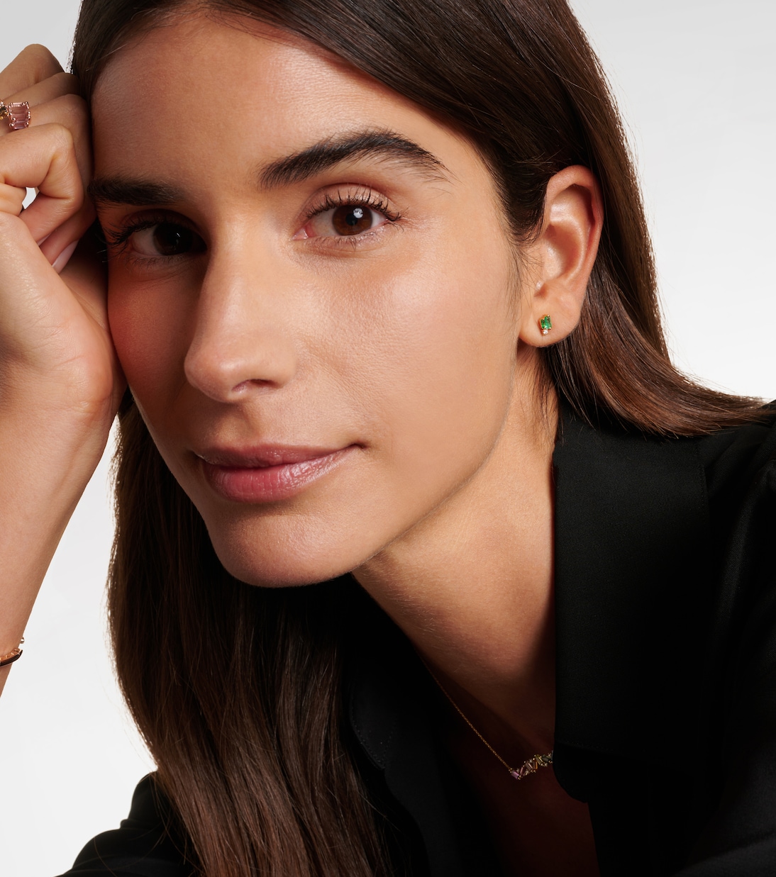 Boucles d'oreilles Fireworks en or 18 ct, diamants et émeraudes | Suzanne Kalan