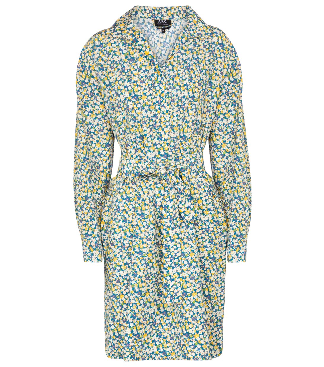 Robe Melissa en soie et coton à fleurs | A.P.C.