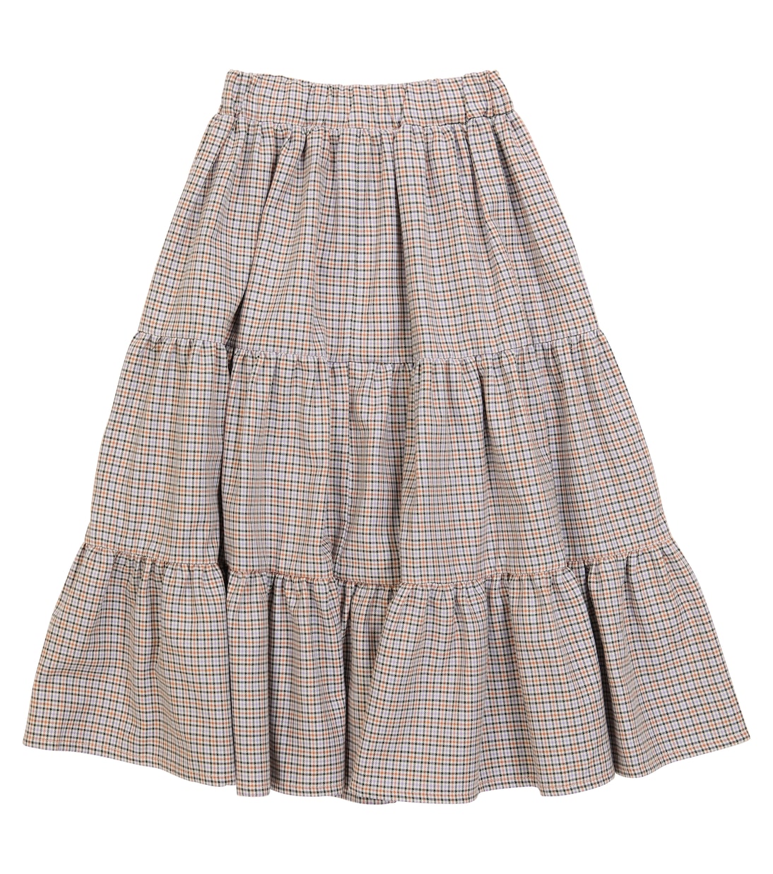 Houndstooth cotton and wool skirt | Paade Mode