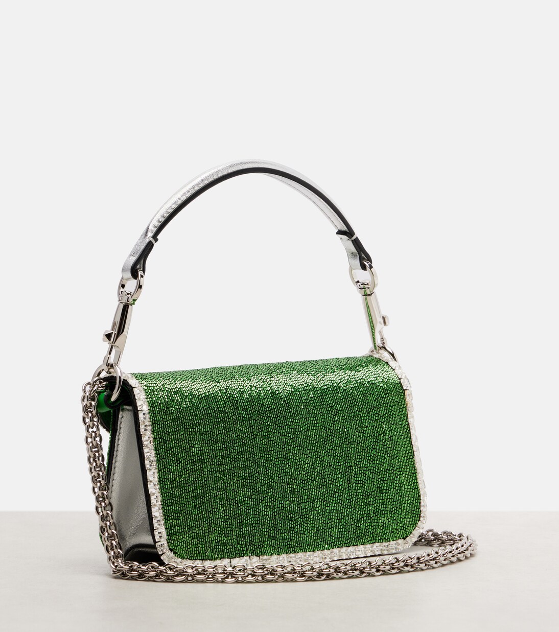 Locò Small beaded shoulder bag | Valentino Garavani