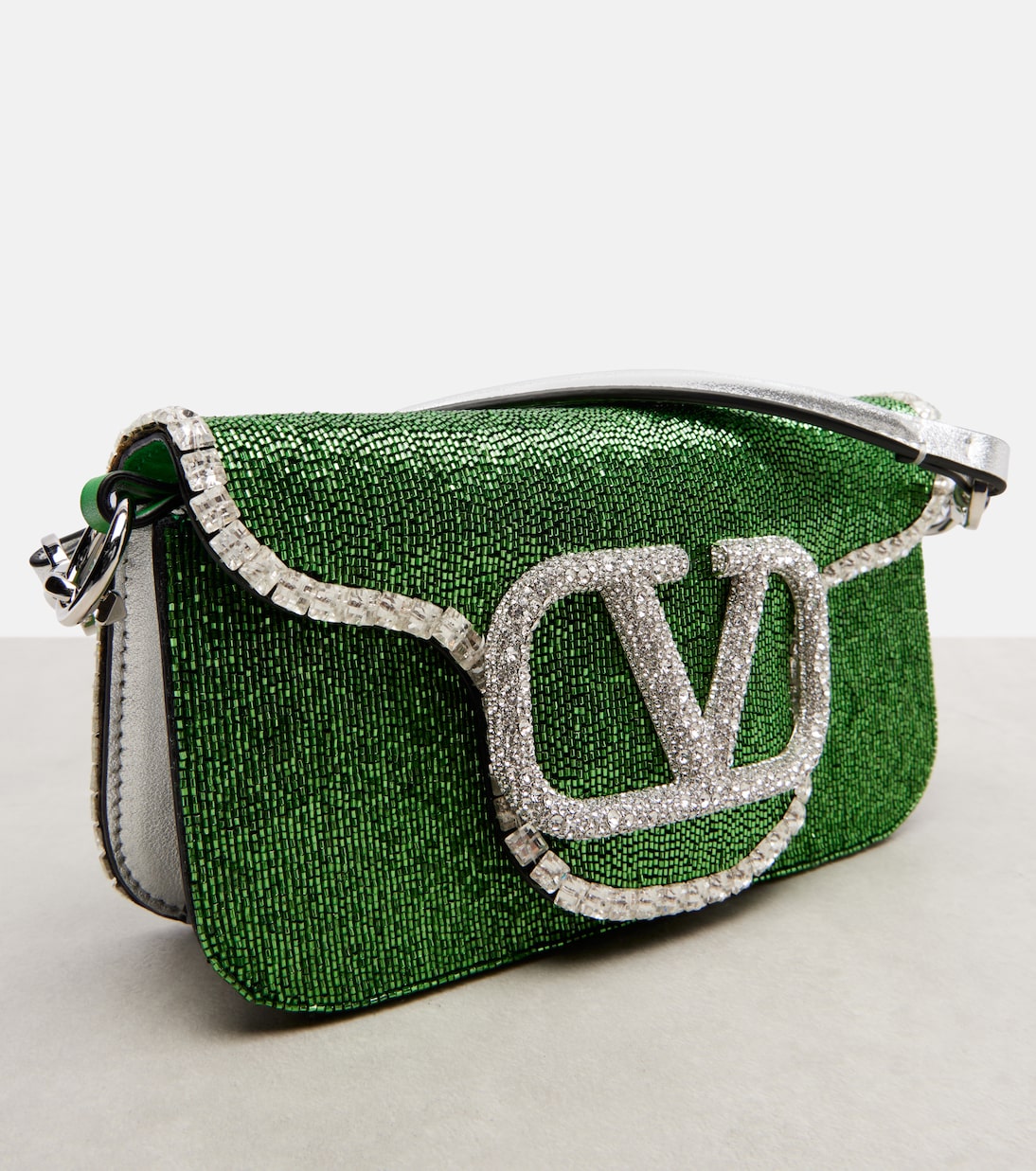 Locò Small beaded shoulder bag | Valentino Garavani