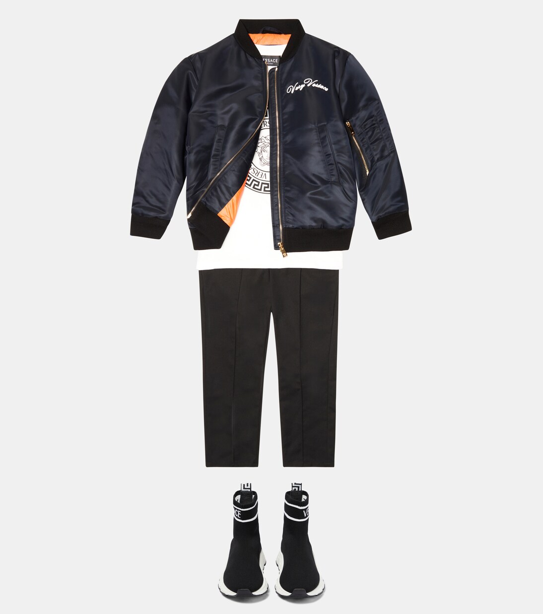 Logo varsity jacket | Versace Kids