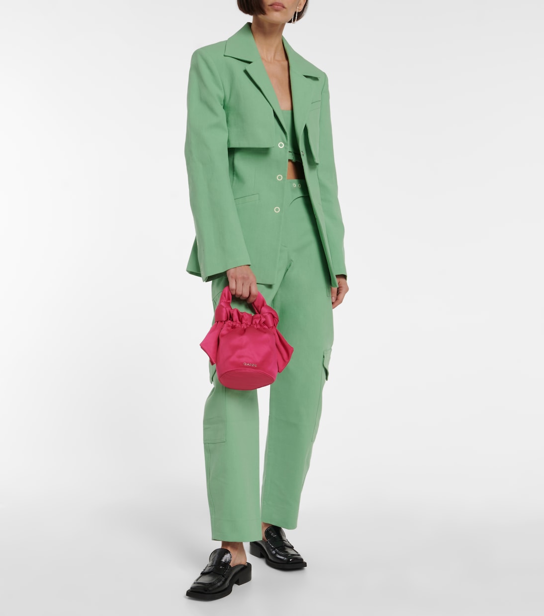 Cropped-Top aus Baumwoll-Canvas | Ganni