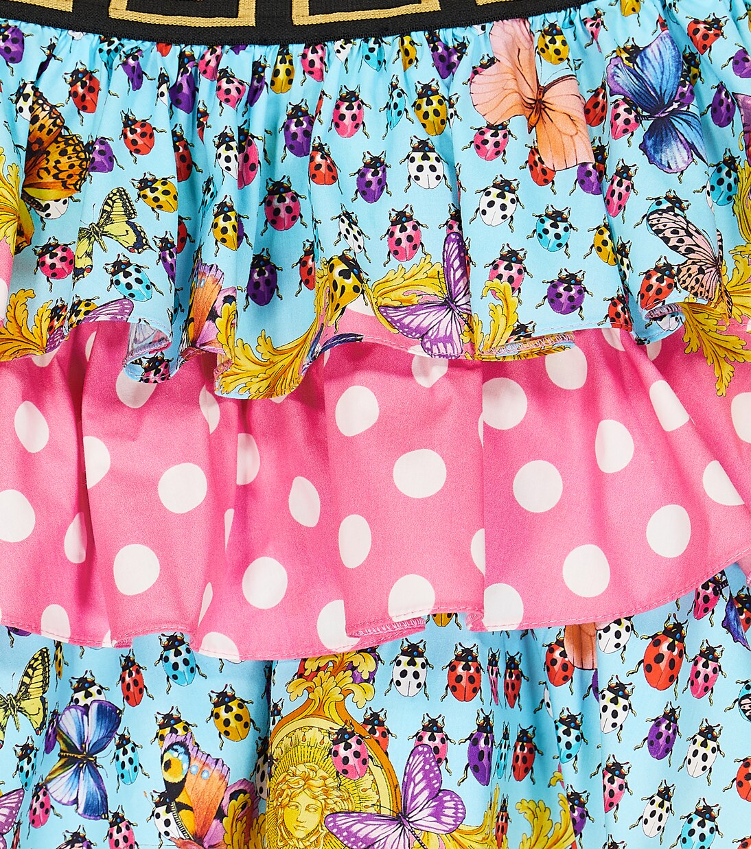 Butterflies printed cotton skirt | Versace Kids