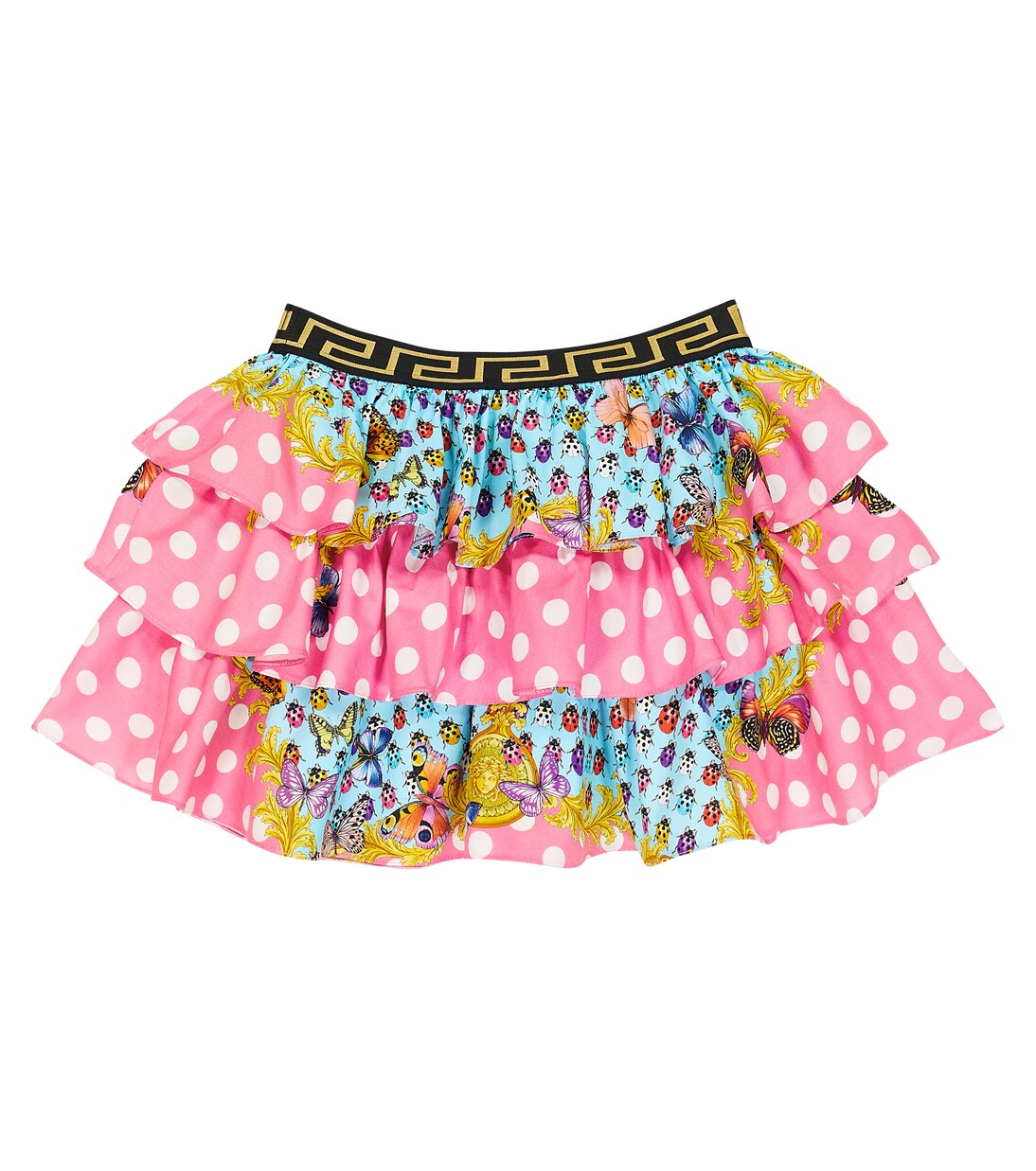 Butterflies printed cotton skirt | Versace Kids