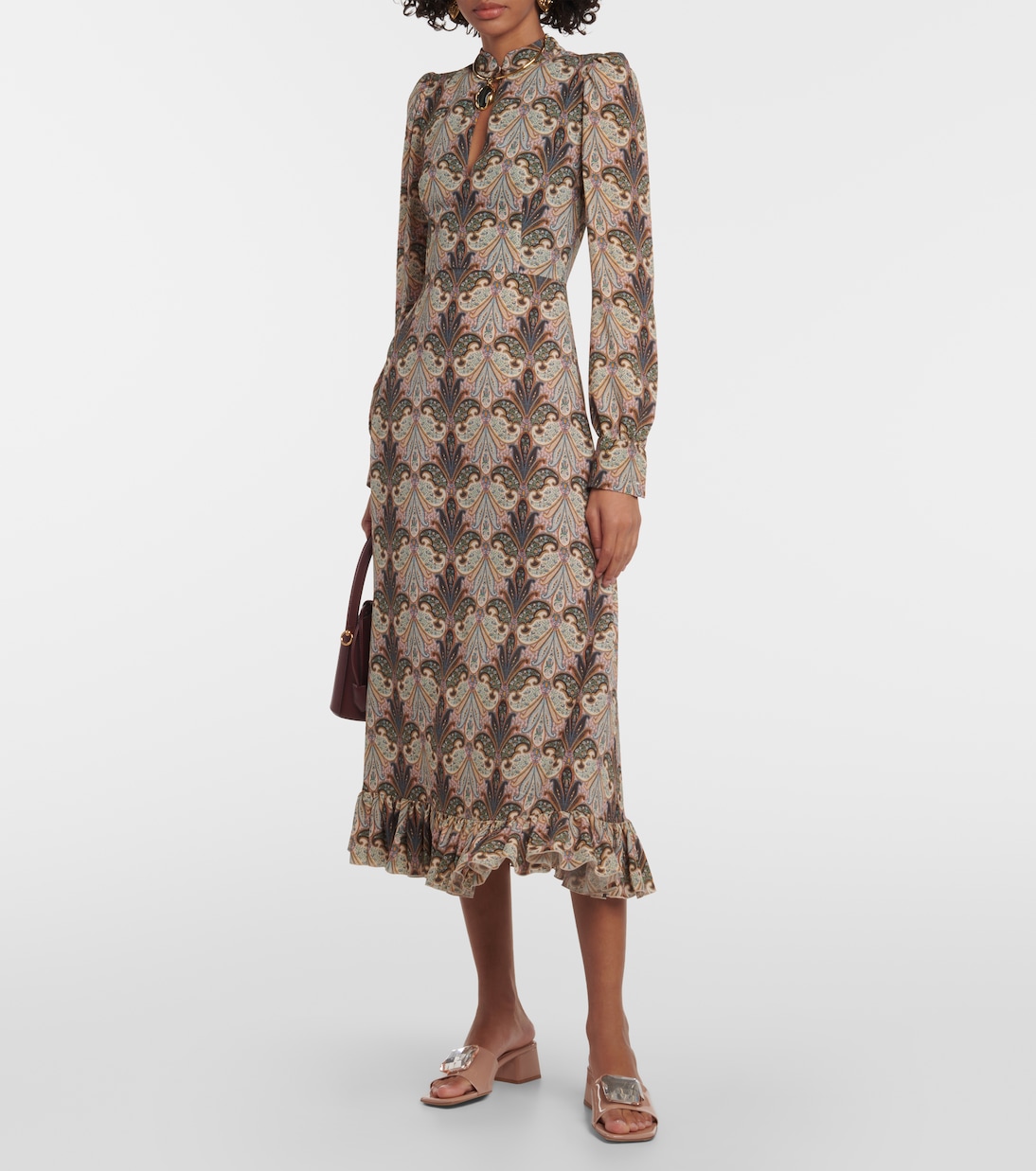 Verzierte Pantoletten Jaipur 55 aus Lackleder | Gianvito Rossi