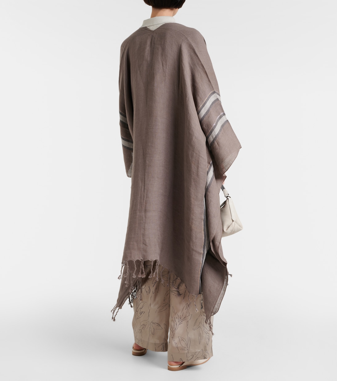 Capa de lino a rayas | Brunello Cucinelli