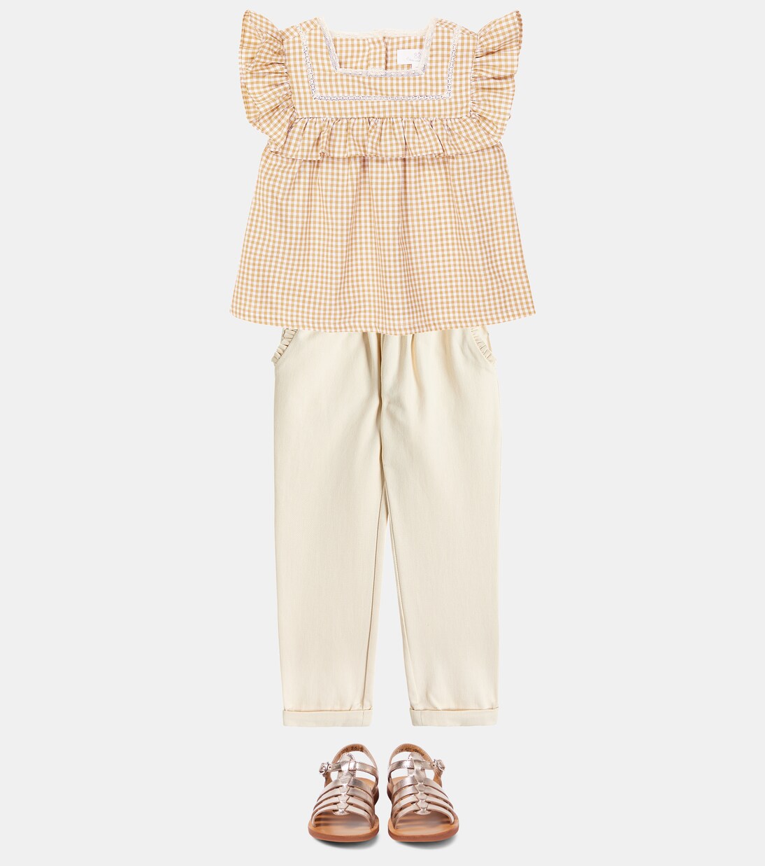 Carina checked cotton shirt | C'era Una Volta