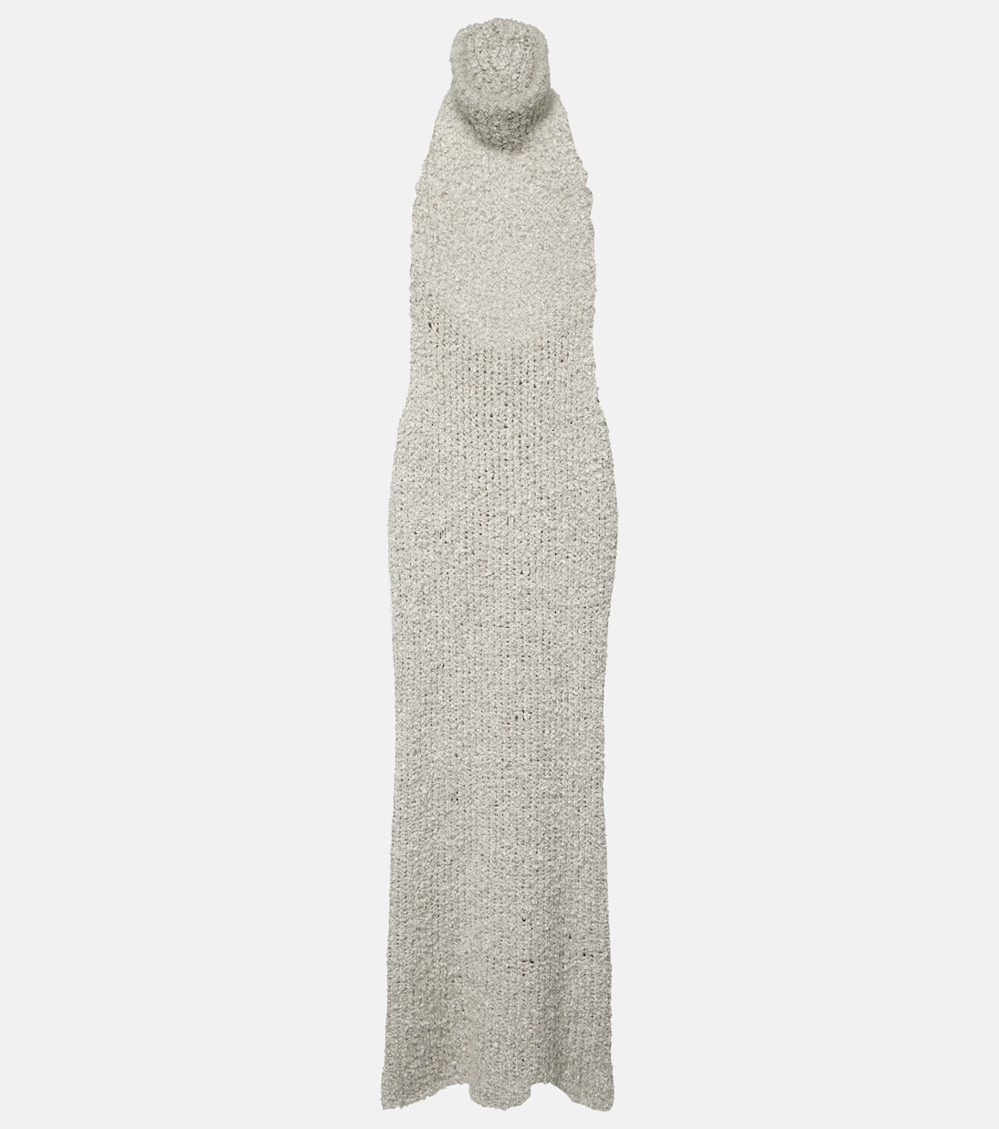 Turtleneck silk bouclé maxi dress | Valentino