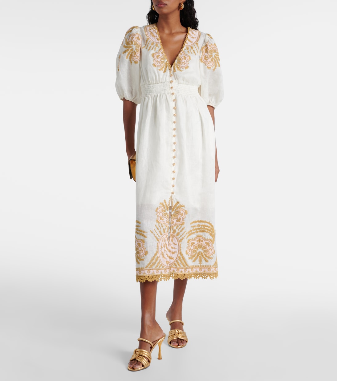 Sandalen Ottavia aus Metallic-Leder | Gianvito Rossi