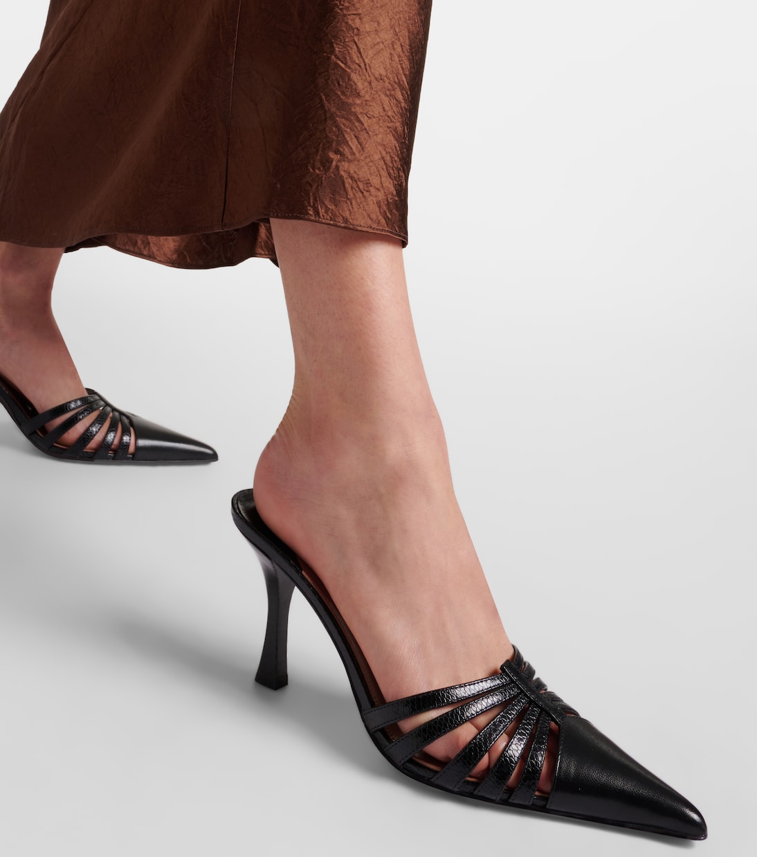 Mules Nadia 85 en cuir | Paris Texas