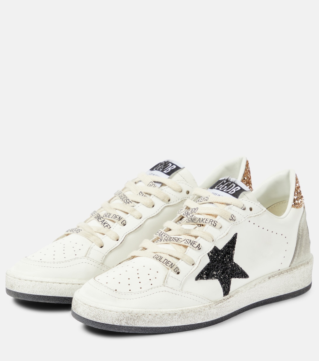 Ball Star glitter leather sneakers | Golden Goose