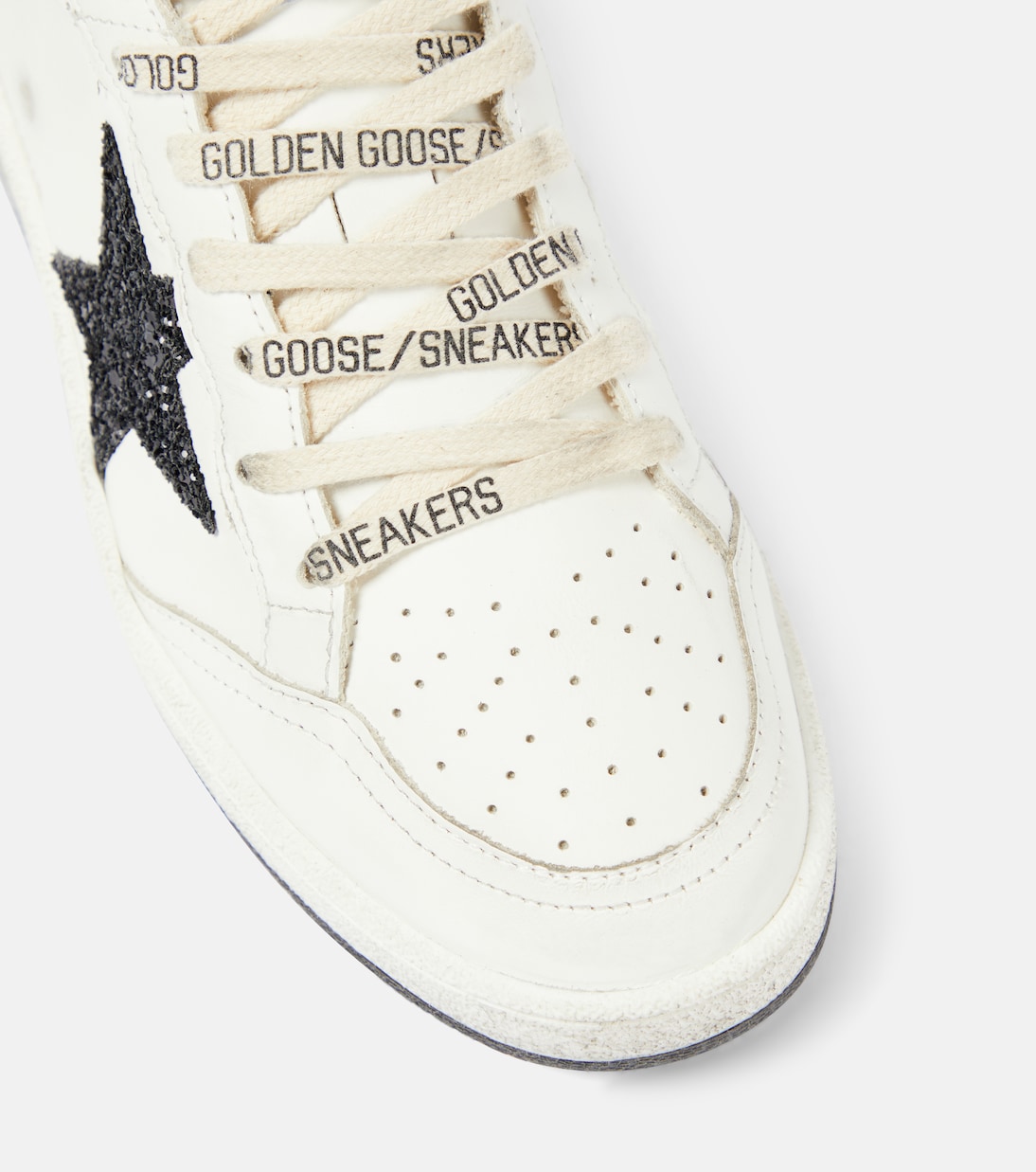 Ball Star glitter leather sneakers | Golden Goose