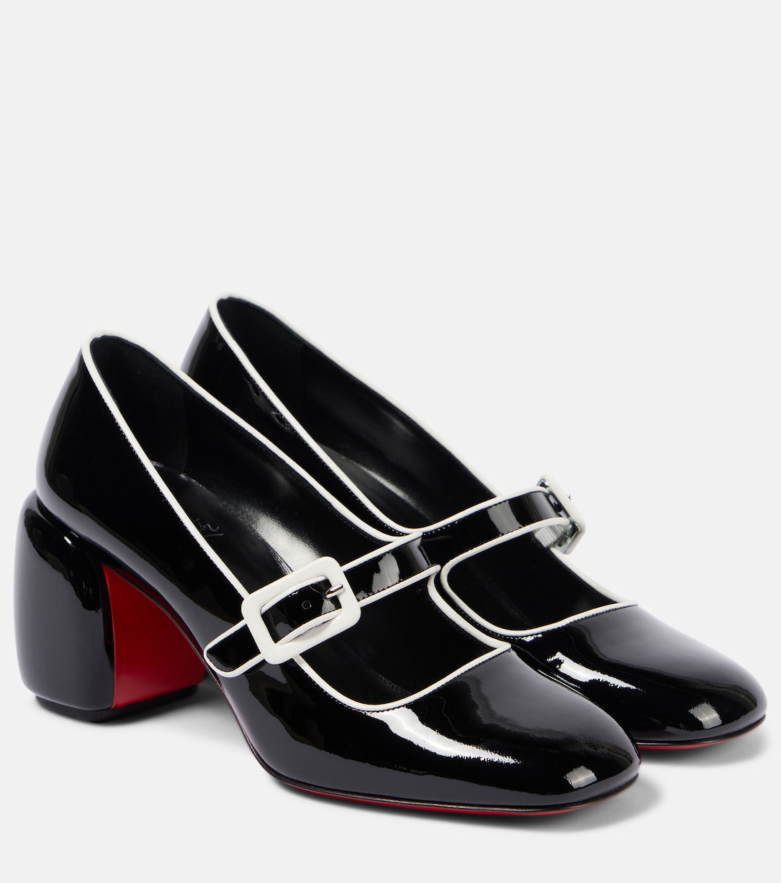Minny Babe 70 patent leather Mary Jane pumps | Christian Louboutin