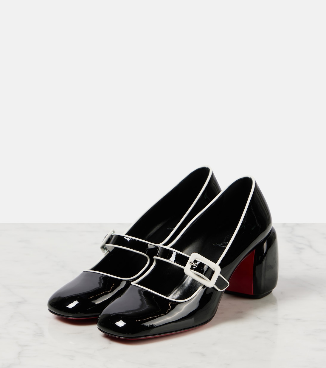 Minny Babe 70 patent leather Mary Jane pumps | Christian Louboutin