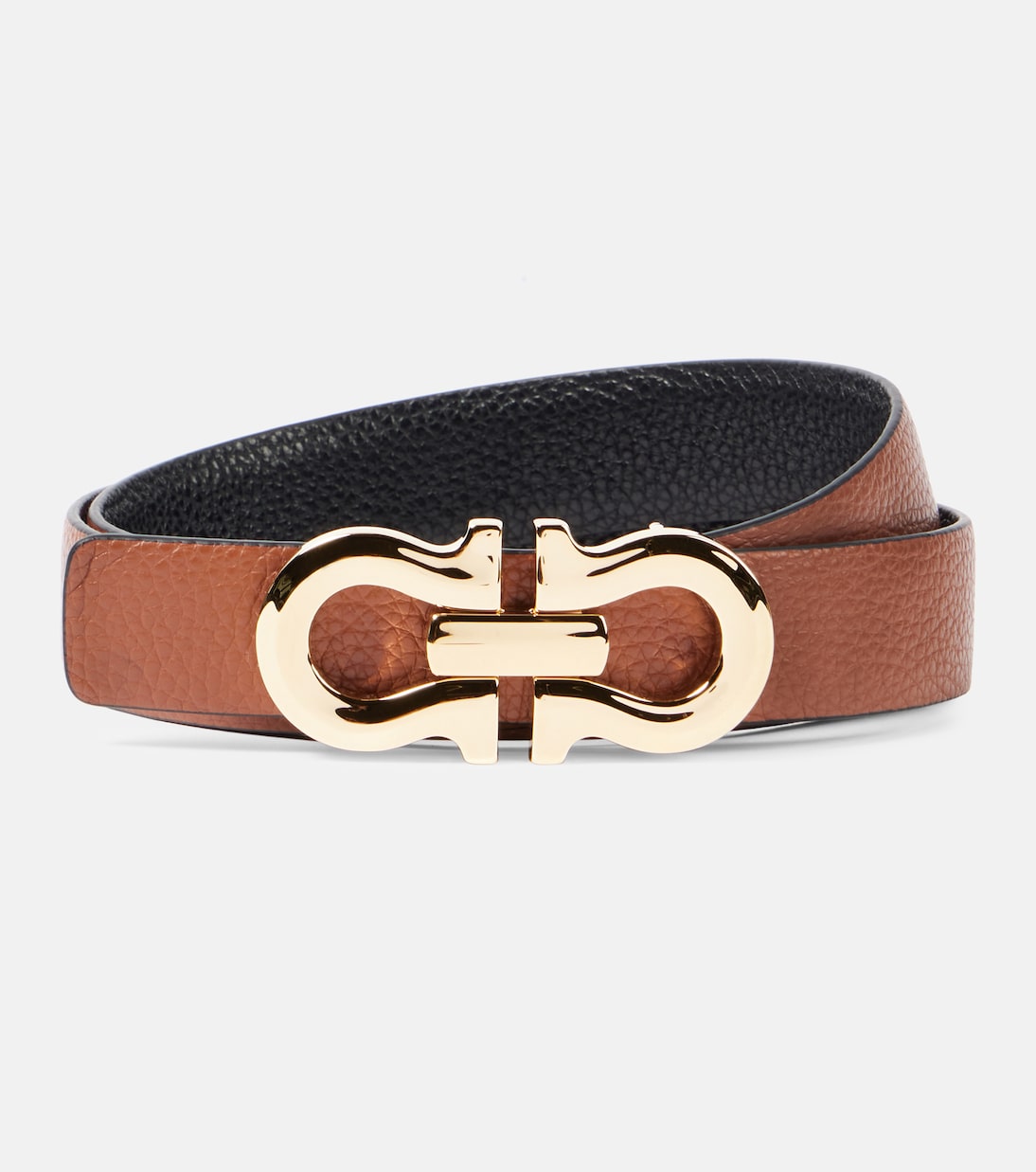 Gancio Contour leather belt | Ferragamo