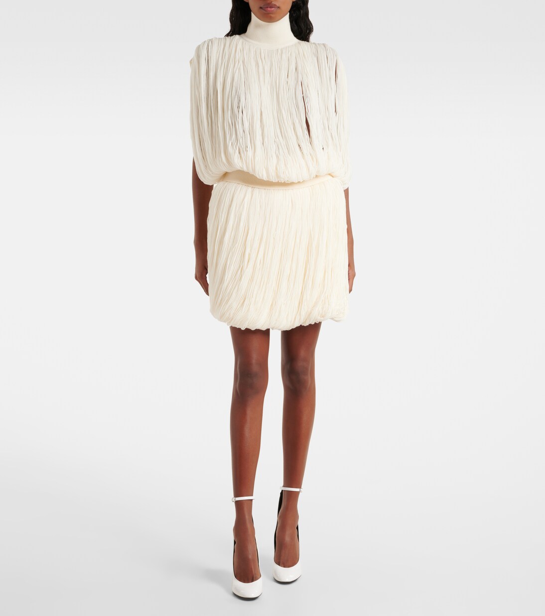 Fringed wool miniskirt | Alaïa
