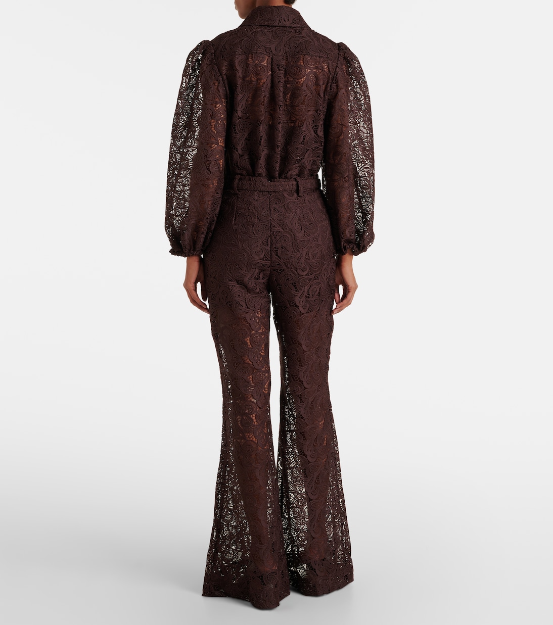 Pantalones flared de encaje | Zimmermann