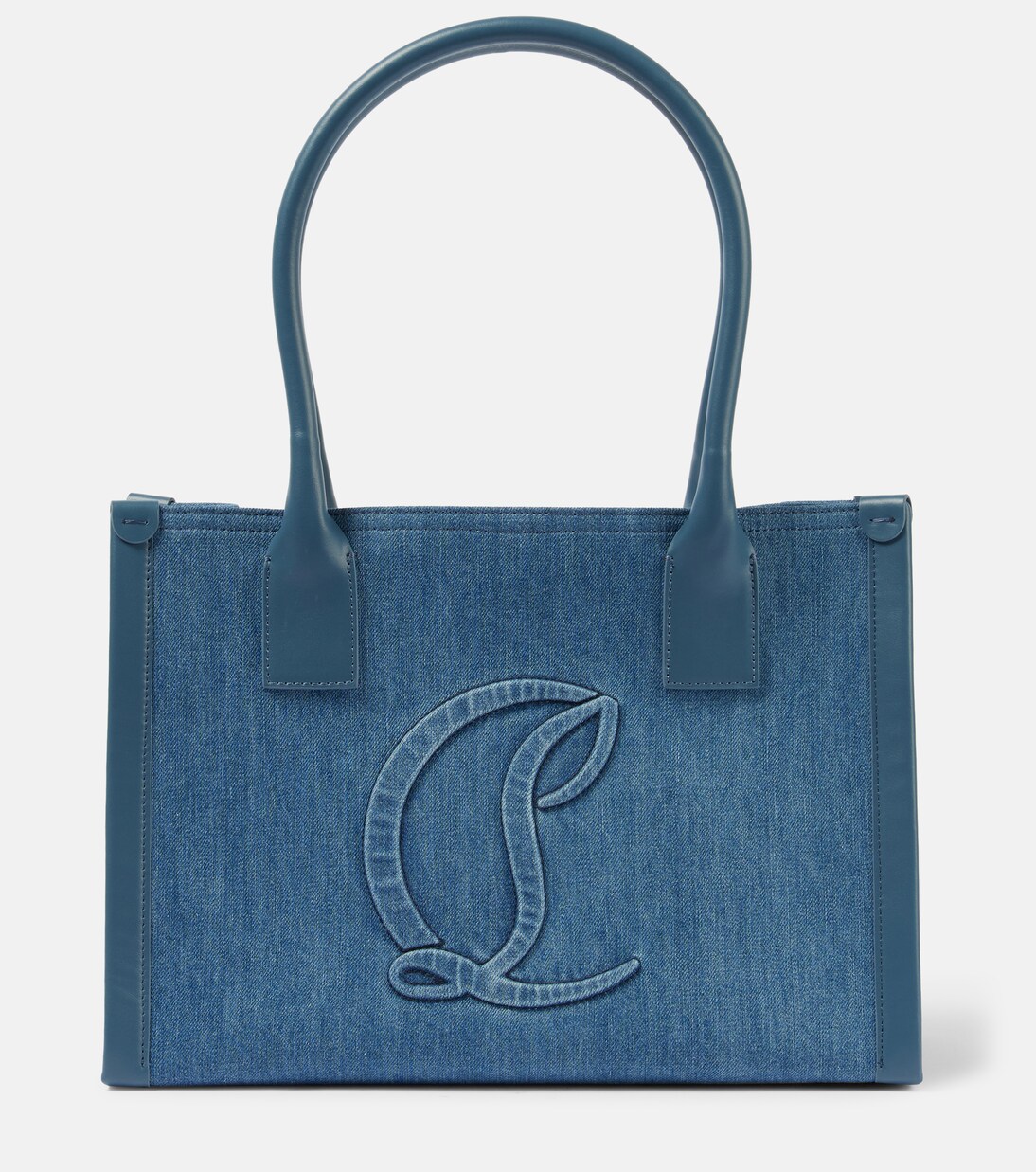 By My Side E/W Large denim tote bag | Christian Louboutin