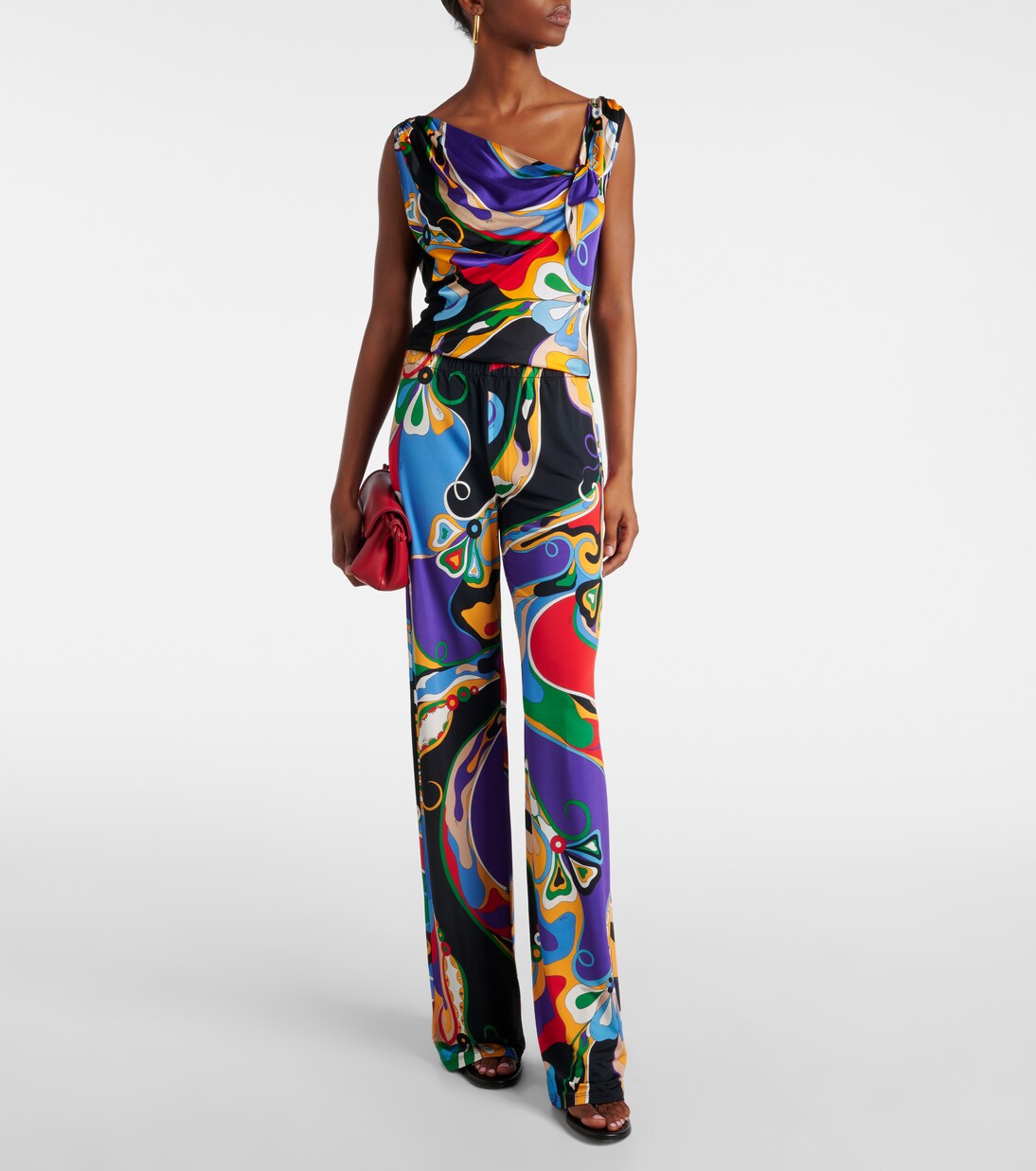 Orchidee tie-neck top | Pucci