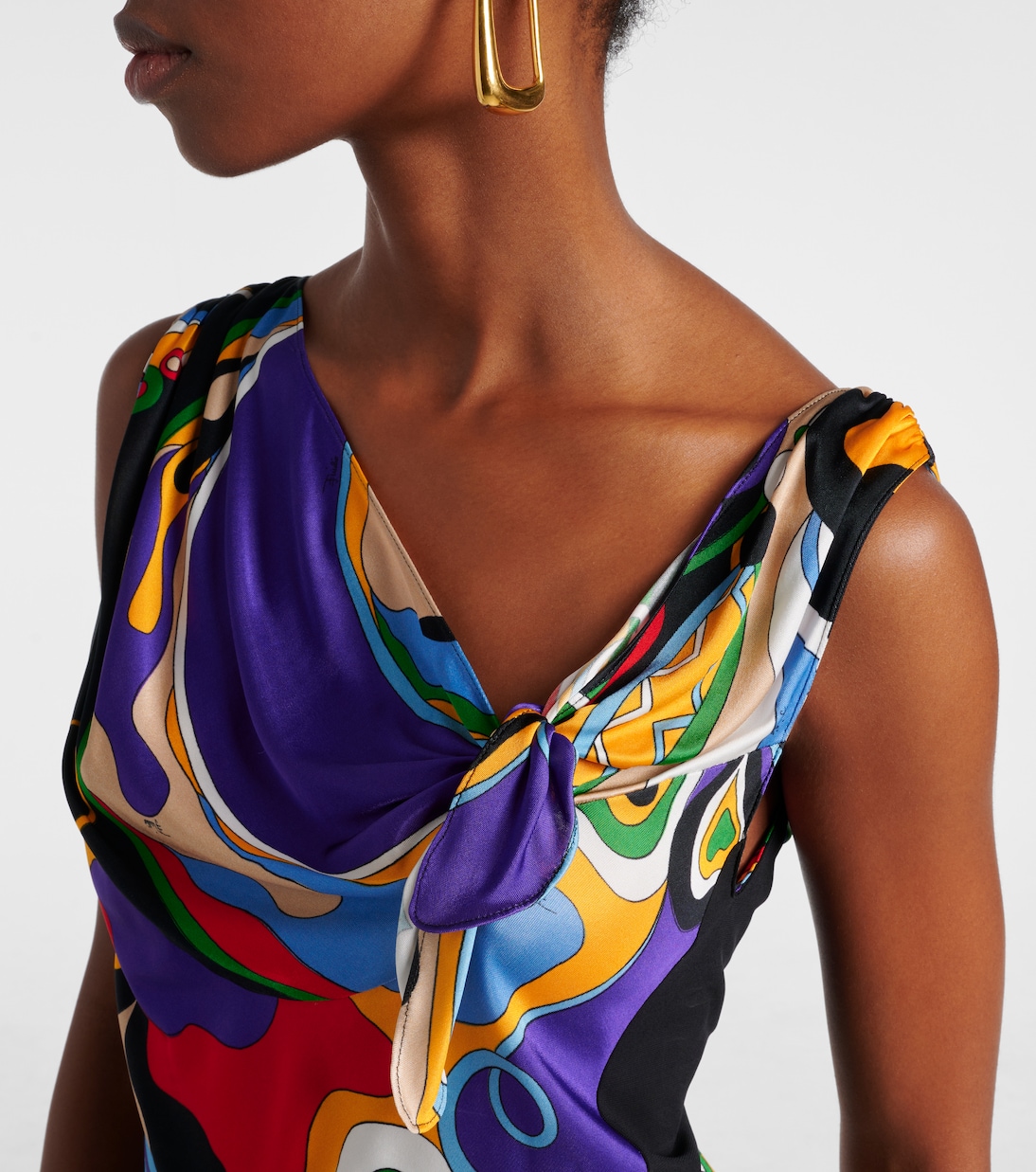 Orchidee tie-neck top | Pucci