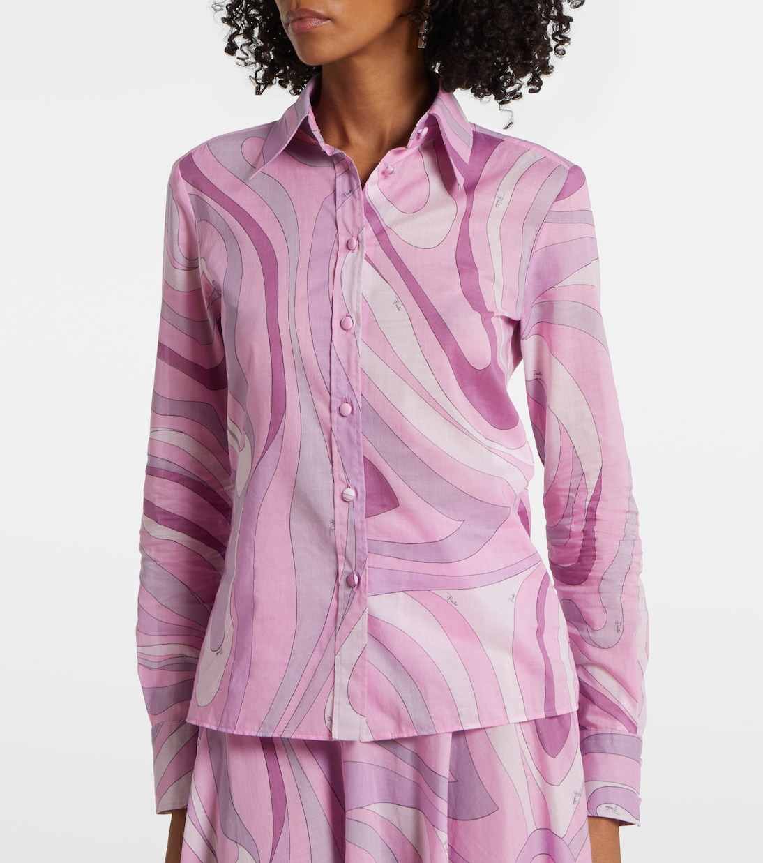 Camisa Orchidee de muselina de algodón | Pucci