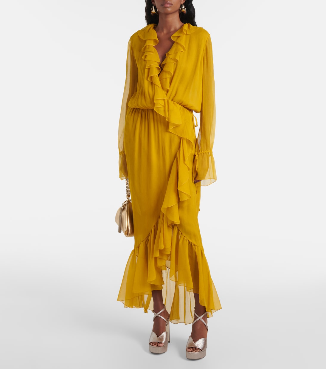 Karli 125 glitter platform sandals | Jimmy Choo