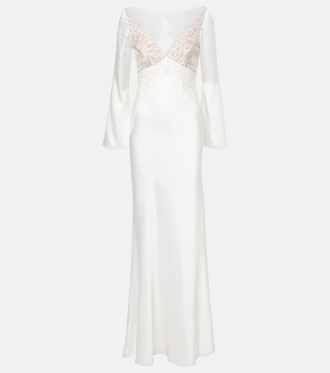 X Christopher Kane Robe aus Satin mit Spitze | Self-Portrait