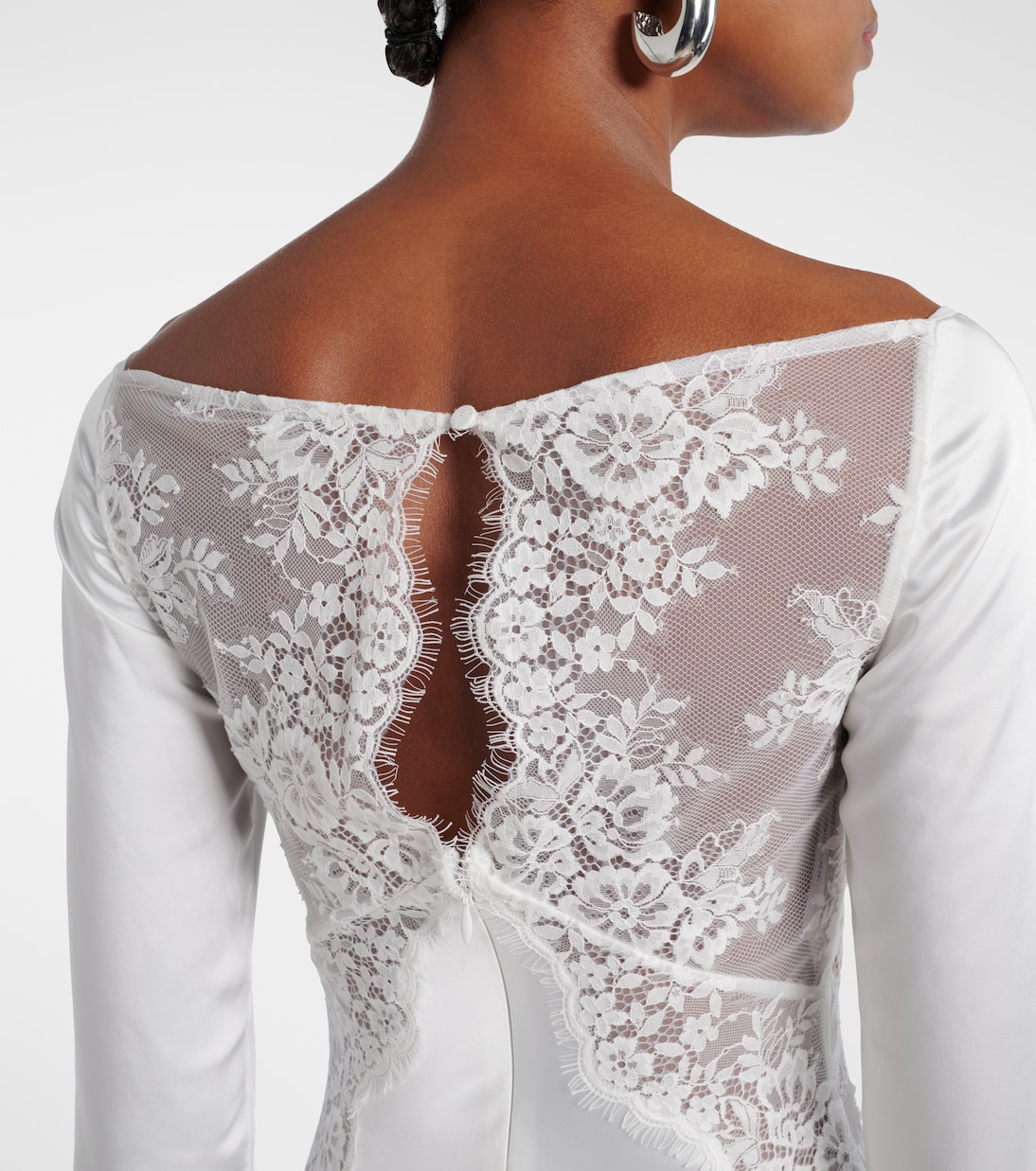 X Christopher Kane Robe aus Satin mit Spitze | Self-Portrait