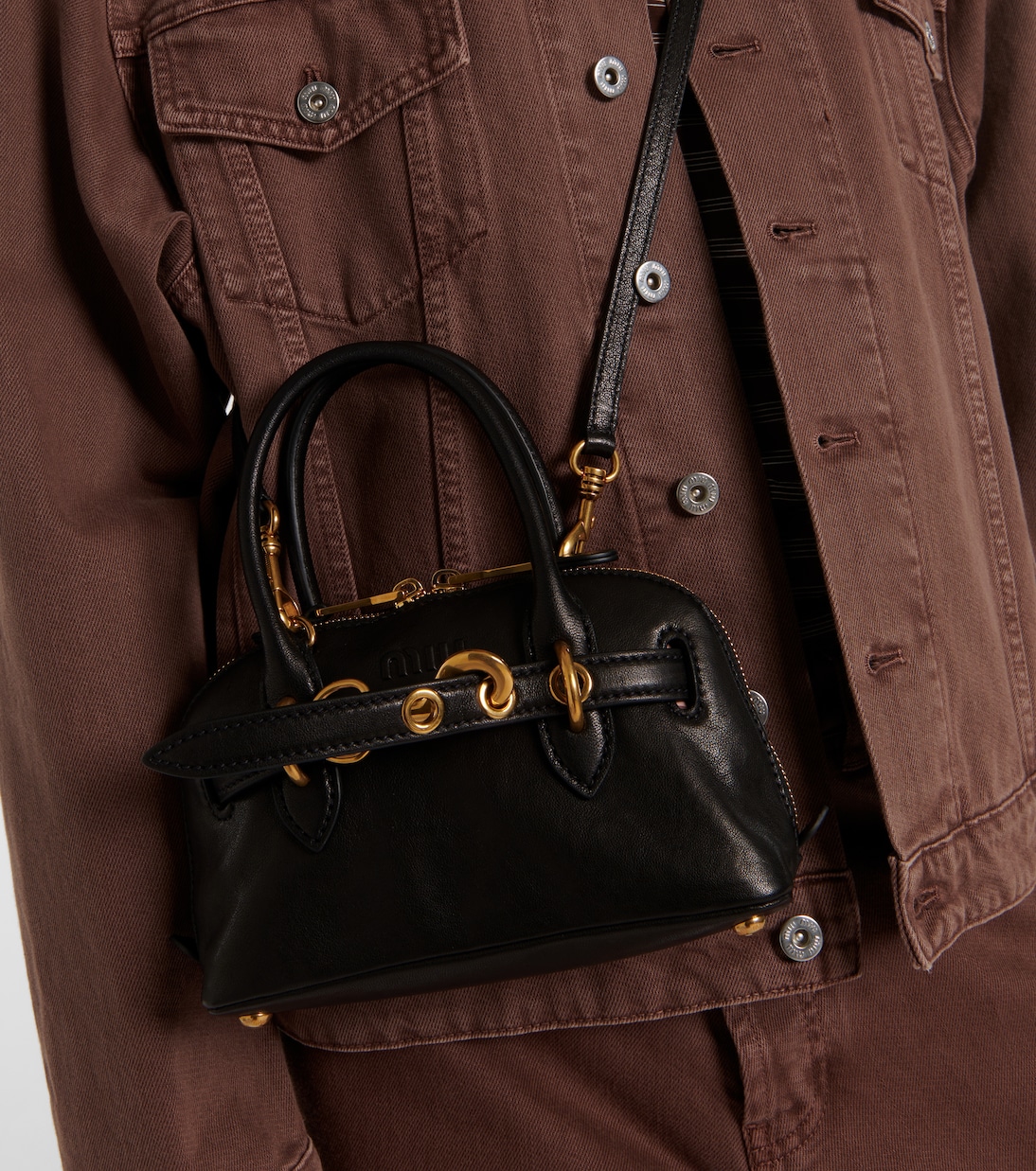 Aventure Mini leather tote bag | Miu Miu