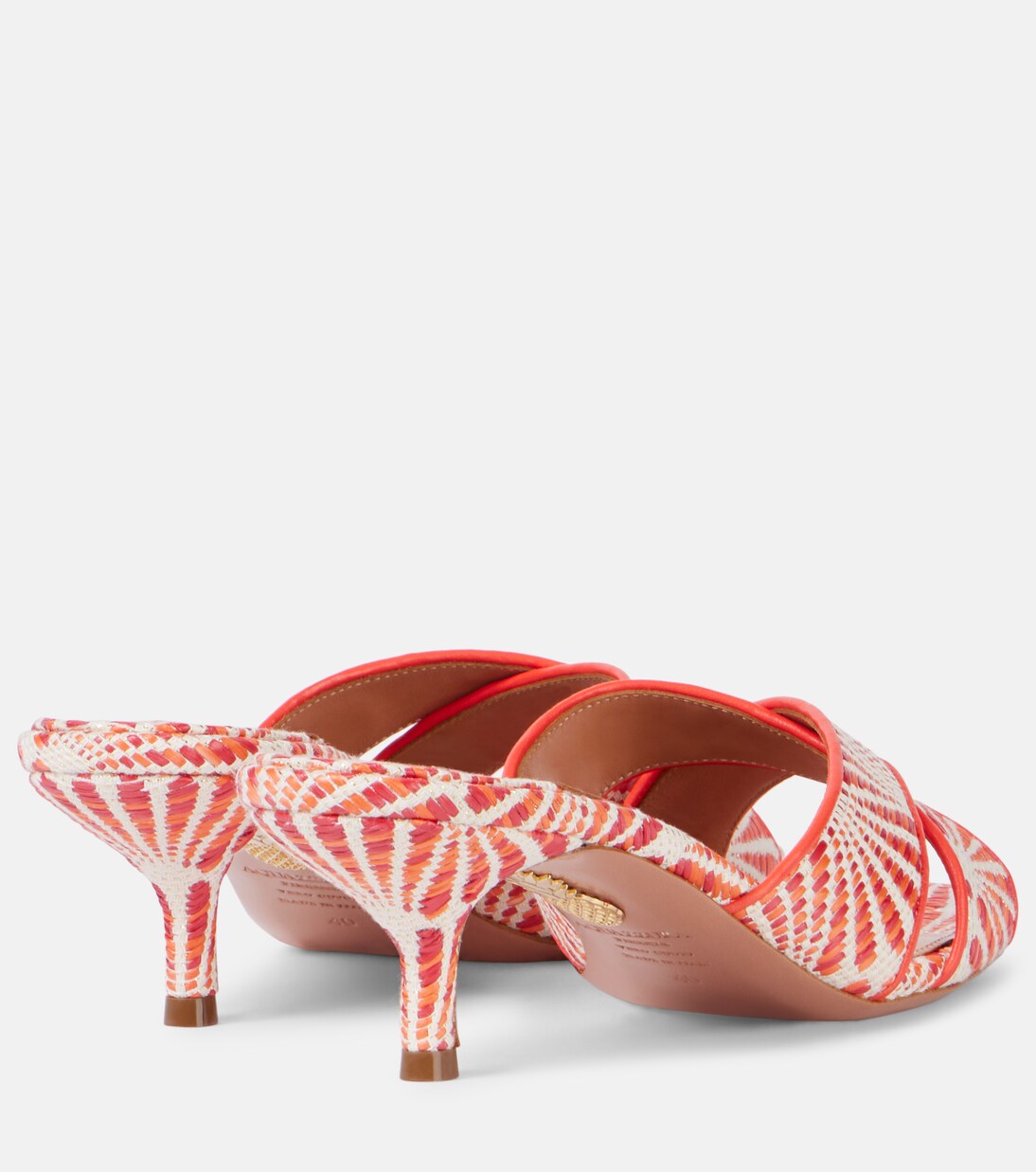 Divine 50 leather-trimmed mules | Aquazzura