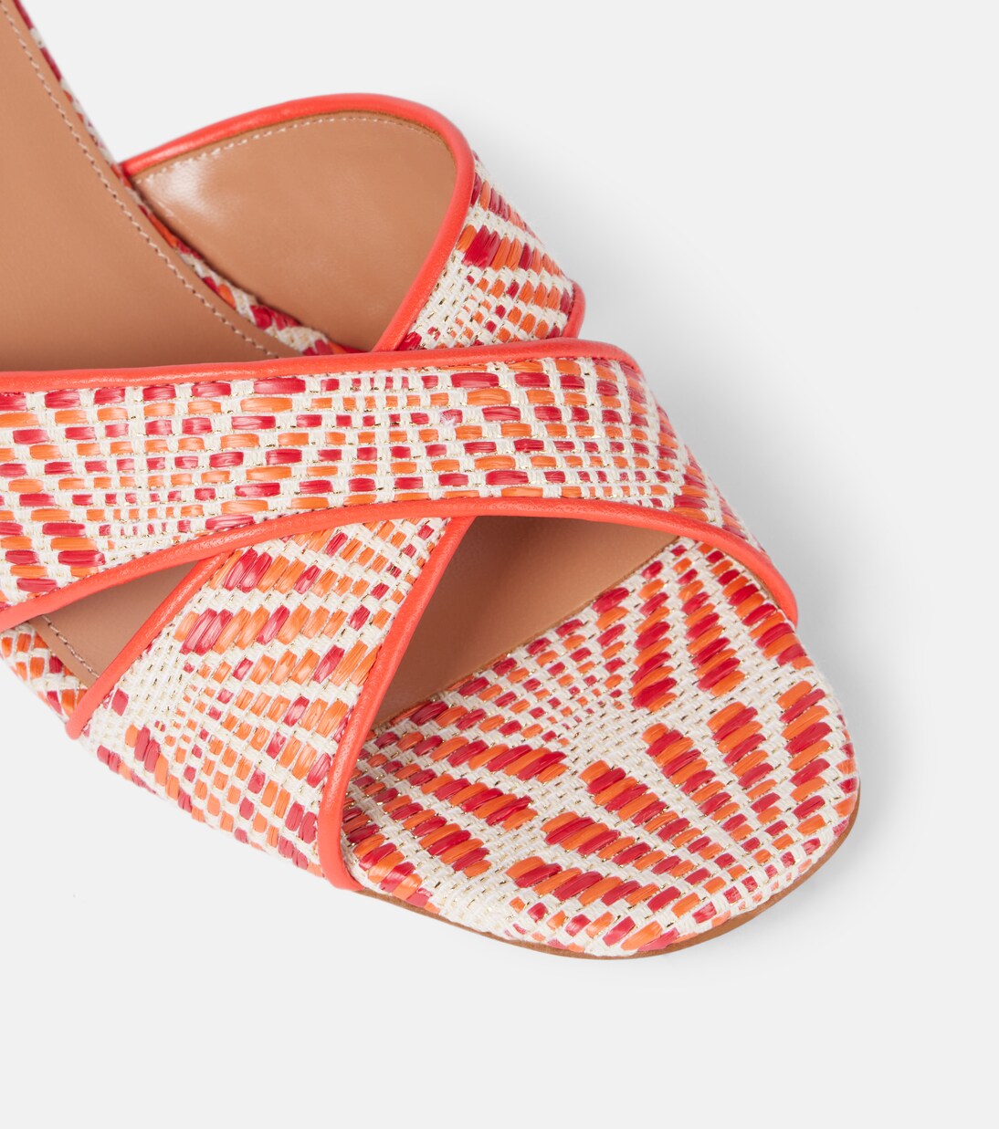 Divine 50 leather-trimmed mules | Aquazzura