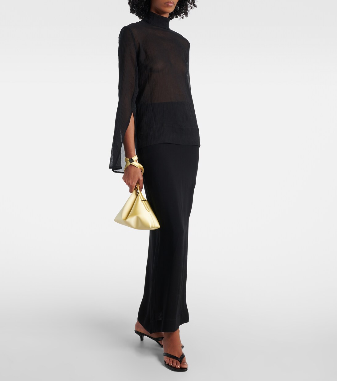 Pochette Scoop Small en satin | Toteme