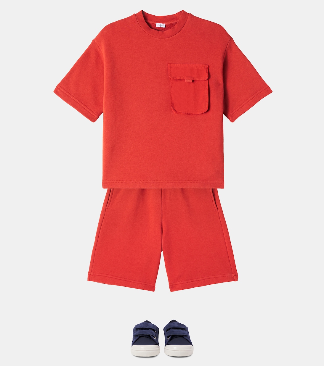 Cotton fleece T-shirt and shorts set | Il Gufo
