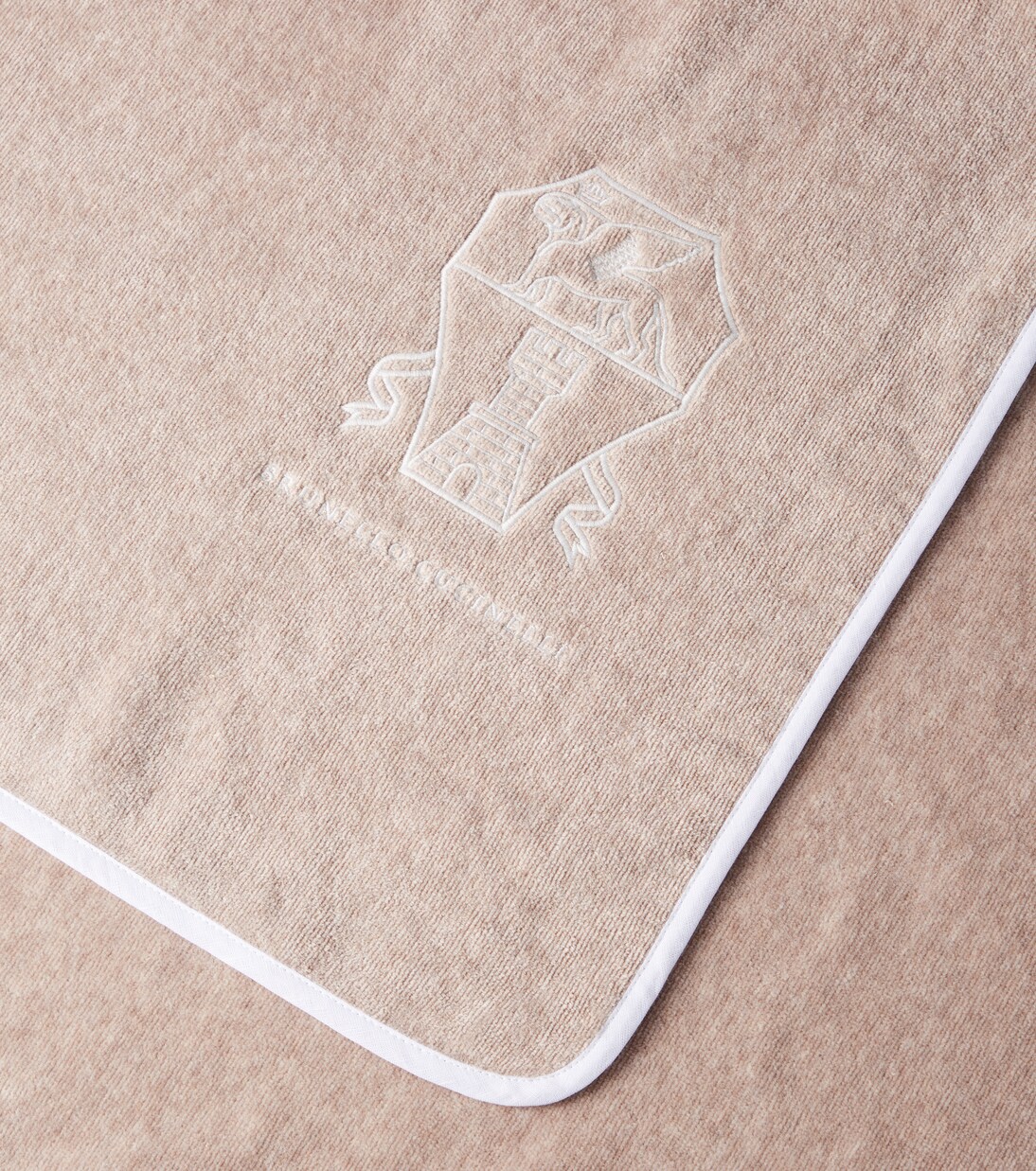 Logo cotton terry beach towel | Brunello Cucinelli