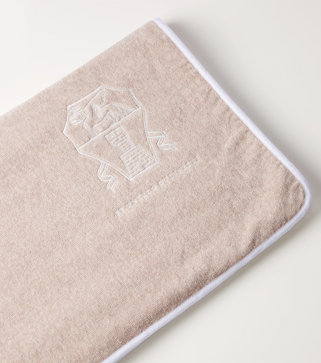 Logo cotton terry beach towel | Brunello Cucinelli